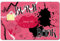 CREATCABIN Burn Book Kreditkarten Skins Mit Lippenabdruck Debitkarten Skin Aufkleber Blasenfrei Schmal Personalisierbar Bankkarten Schutzaufkleber PVC Wasserfest Für Transportkarten 18.6x13.7cm