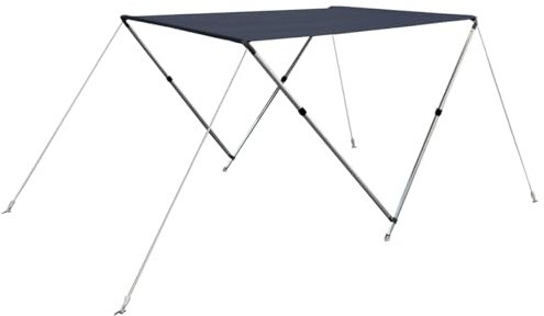 Oceansouth Cubierta plegable para barco Bimini con 2 arcos (largo 1,45 m, altura: 1,1 m, ancho de montaje: 1,3 m-1,5 m), ideal para barcos Jon (ancho de montaje 1,3 m-1,5 m)