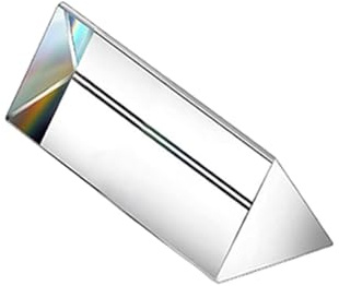 TopHomer 1Stück Clear K9 Crystal Triangular Prisma für Foto Regenbogenleuchten Kristall Optische Prismen Glasphysik Lehren Gebrochenes Lichtspektrum, 100mm