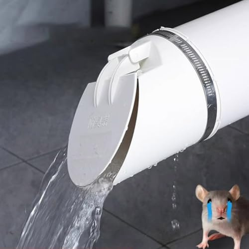 Drenaje de suelo, tubo de drenaje de PVC de 50-160 mm, desagües de suelo, tapa de válvula de desplazamiento de cierre automático para tubos de drenaje al aire libre, extremos de tubo de escape (160 mm