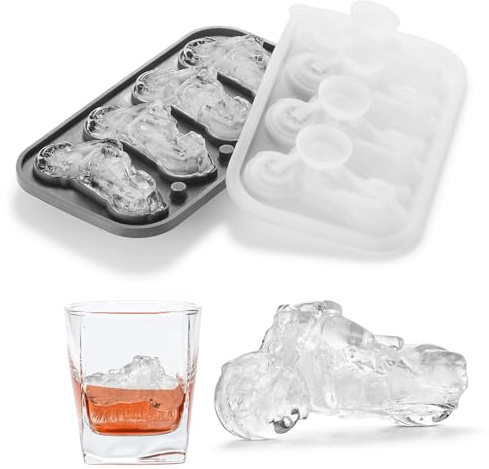 Nax Caki 3D-Motorrad-Eiswürfelform, große Silikon-Eiswürfelform für Whiskey, Cocktails, Bourbon, Motorrad-Geschenke für Männer, Urlaubsstrumpffüller