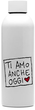 Borraccia Personalizzata con Foto e Testo - Borraccia Termica Acciaio Inox Personalizzabile con Nome e Foto 500ml/700ml/800ml - Idea Regalo Compleanno, Festa della Mamma, Natale (800 ml NON TERMICA)