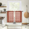 Devola Set di 2 tende da cucina moderne, effetto lino, per finestre e bistrò, semitrasparenti, corte, 63 x 63,5 cm, arancione