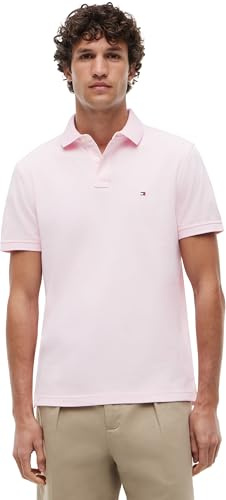Tommy Hilfiger Herren Poloshirt Kurzarm 1985 Regular Fit, Rosa (Pink Lily), XXL