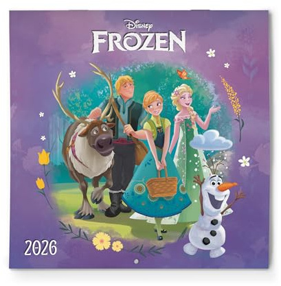Disney Kalender 2026 - Eiskönigin Kalender 2026 | Familienkalender 2026 Disney - Wandkalender 2026 Kinder mit Platz zum Notieren (30x30 cm) (12 Monate)