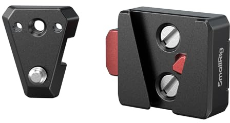 SMALLRIG V-Lock Mount Plate Kit, Mini V Mount Battery Plate with 1/4-20 Threaded Holes, Quick Release and Lightweight for V-Mount Battery, Monitors, Magic Arms - 6021
