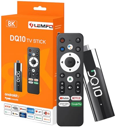 TV Stick Android 13 2GB + 16GB 8K Wi‑Fi 6 Voice Remote