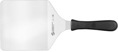 Ambrogio Sanelli, Linea Supra, Spatola Quadrata per Pasticceria con Lama da 19x15 cm in Acciaio Inox, Impugnatura in SEBS Pratica ed Ergonomica, Certificata MOCA, Made in Italy