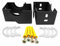 Designer Vertical Column Dual Arm Radiator Brackets (85mm (A) x67mm (B) x57mm (C), Anthracite)