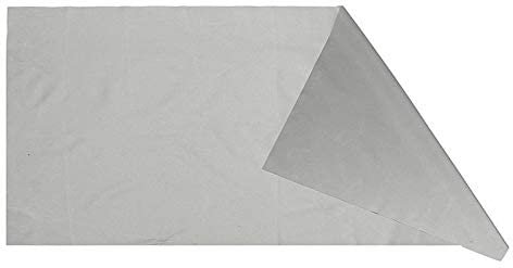 LTKJ Reflektierender Stoff, zum Aufnähen, 50,8 cm breit, silberfarben, 0,5 m x 1 m, Grau
