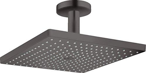 hansgrohe Duschkopf Raindance E 300 Regendusche (Kopfbrause mit Deckenanschluss) Brushed Black Chrome, 300x300 mm (Deckenanschluss)