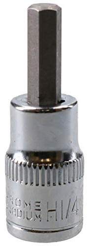 1/4 Hex Key Socket/Bit 3/8 Drive Imperial AF SAE 6 Sided Allen Key 48mm Cr-V