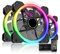 EZDIY-FAB Neue Dual Ring RGB Lüfter 120mm, RGB LED Gehäuselüfte,adressierbare Motherboard Synchronisierung mit Hub X und Remote-3 Pack