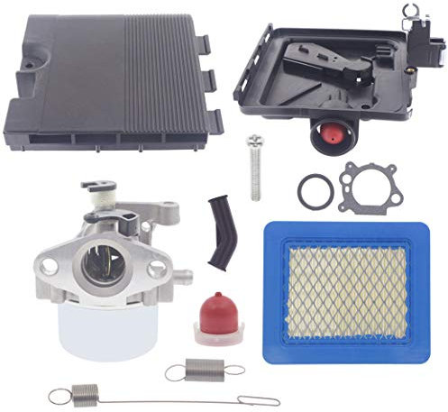 Hutdkte 692298 Coperchio filtro aria + 795259 filtro aria base primer + carburatore 799866 per la maggior parte dei motori Briggs & Stratton modello 122000 con kit di regolazione a molla 790849 699056