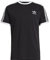adidas Mens 3-Stripes Tee T-Shirt, Black, L