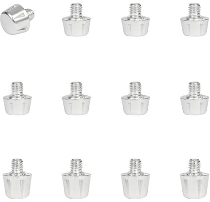 55 Sport X-Type Replacement Studs for adidas Football & Rugby Boots - 12 Pack - Extra Long/Rugby (15/18mm) - Silver