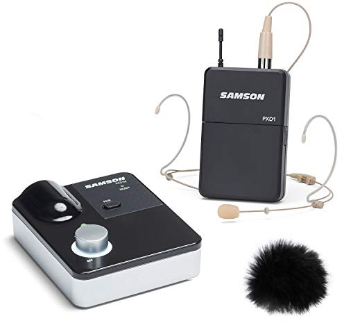 Samson XPDm Headset Wireless System mit Desktop-Empfänger + keepdrum Fell-Windschutz