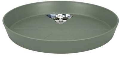 Elho Loft Urban Saucer Round 24 - Plato por Exterior Y Accesorios - Ø 24.4 x H 3.4 cm - Verde/Pistache Green