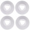Confezione da 4 coperture per tubi per radiatori bianchi in plastica per tubi a scatto per tubi da 15 mm di diametro