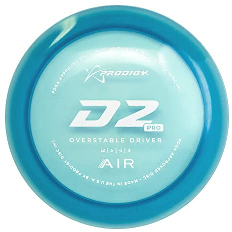 Prodigy Disc D2 Pro Air Distanz-Treiber,überstabiler Hochgeschwindigkeits-Disc-Golf-Treiber,überstabil unter allen Bedingungen,vergleichbar mit Innova Zerstörer,Farben können variieren (160–164 g)