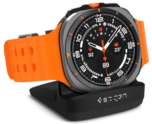 Spigen S353 Supporto di Ricarica per Samsung Galaxy Watch 8 44mm/40mm, Galaxy Watch 8 Classic 46mm, Galaxy Watch 7 40/44mm, Galaxy Watch Ultra 47mm e Galaxy Watch 6 serie - Nero