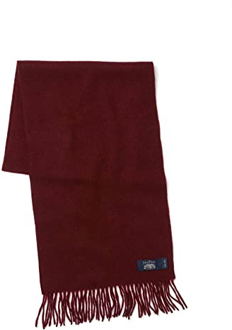 THE SAVILE ROW COMPANY LONDON Men's Luxury 100% Wool Scarf - Burgundy