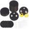 Swpeet 600Pcs schwarz Ohrring Display Karten Assorment Kit, 4CM-1,6 Zoll Runde Ohrring Halter Karten mit Ohrring Rücken und Selbst-Siegel-Taschen, Ohrstecker Halter Karten für Ohrstecker und