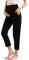 ZUMIY Pantalons de Maternité, Pantalon de Grossesse pour Femme, Maternité Basique Pantalon Décontracté Abdominal Panel sur Le Ventre avec Poches, Super Élastique et Confortable (L,Black)