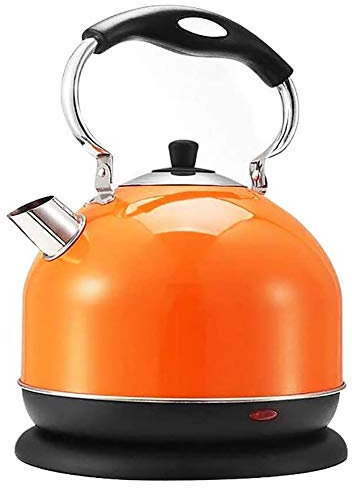 FairUo Bouilloires, Pour L'Eau Bouillante, Interrupteur Automatique, Voyant, 3 Litres, 2000 W/Orange