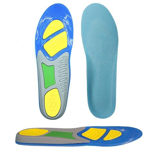 Goofort Gel Einlegesohlen für Damen und Herren, 3D Xpain-Max Stoßdämpfung Massage Sportstützkissen, Schuheinlagen für Arbeitsschuhe, Wandern, Laufen und Stehen
