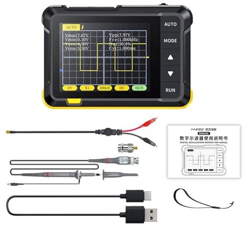 DollaTek Oszilloskope DSO152 Tragbares digitales Handoszilloskop, 200kHz Bandbreite, 2.5MS/s hohe Abtastrate mit PWM-Ausgang