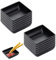 SVUPUE Cuencos para salsa, 12 cuencos cuadrados para aperitivos, salsas, condimentos, guarniciones, 75 ml, color negro