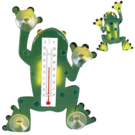 orion group Fensterthermometer Außenthermometer mit Saugnäpfen Frosch 23,5 cm
