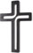4Soul Wandkreuz, Holzkreuz für die Wand, dekoratives hängendes Kreuz, 25,4 cm und 30,5 cm (schwarz, groß 30,5 cm)