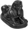 mookaitedecor Schwarze Obsidian Kristall Sphinx Figur Edelstein, Hand geschnitzt Tierfigur Stein Statue Skulptur Kristalle und Heilsteine für Büro Heimdekoration