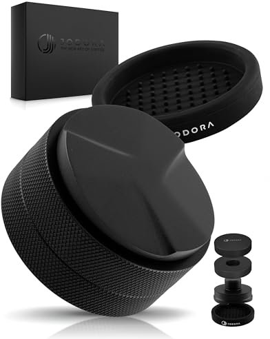 JODORA Leveler 51mm - Ergonomischer Espresso Distributor 51mm - Hochwertiger Espresso Verteiler zur optimalen Extraktion - Coffee Distributor aus stabilen rostfreien 304 Edelstahl (Schwarz, 51mm)