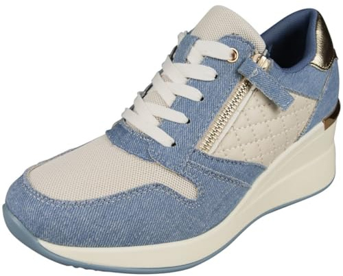 Ladies Wedge Trainers Womens Lace Up Comfy Classic Pumps Sneakers Shoes Size 3-8