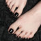 Goiern 24pcs Fußnägel Tips，Schwarz Fussnägel zum Kleben, Quadratische Künstliche Zehennägel, vollständig Abdeckendes Glänzendes Finish, Acrylmaterial für Nail Art DIY
