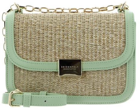 Seidenfelt Tanhua - Umhängetasche 19 cm peppermint green/gold