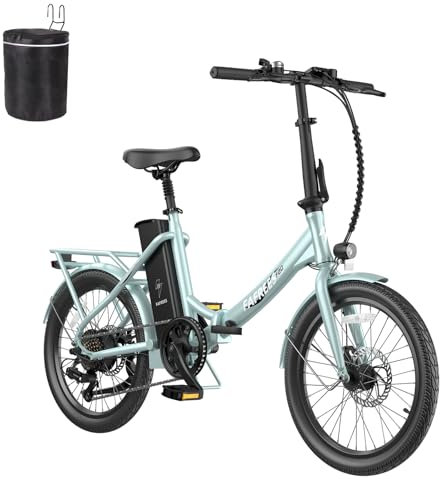 Fafrees F20 Lasting [ Offiziell ] E Bike Herren Akku 36V 18,2Ah, Elektrofahrrad Damen 250W, Ebike Mountainbike 25KM/H, E Klappfahrrad 20 Zoll Erwachsene 120KG, Klapprad E Fahrrad (Grün)