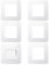 5 Pcs Light Switch Cover Plates, White Light Switch Surround Self Adhesive Surround Single Light Switch Covers, Square Switch Sticker Covers for Home Wall Switch Socket Decoration (8.6 cm * 8.6 cm)