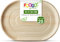 FOOGO Green 20 Plateaux de Service Jetables Feuille de Palmier, Grand Ovale 43x30 cm, Pizza, Entrées, Canapés, Planche Charcuterie, Robuste et Ecologique Comme Plateaux en Bois pour Plats Chauds