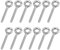 Cáncamos de Acero Inoxidable de Mango Largo,Paquete de 12 Tornillos de ojo M4, Perno De Ojo De Vástago Largo, Tornillos de ojo, para Función de Fijación y Suspensión