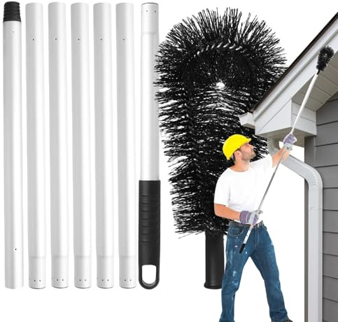 Dachrinnen-Reinigungsbürste: leicht reinigen, Dachrinnen-entfernen | Tragbares Dachrinnen-Reinigungswerkzeug mit Verlängerungsstange