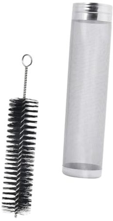 PHENOFICE 1 Satz Edelstahl-filterzylinder Mit Deckel Hopfenfilterzylinder Zum Getreidekochen Maschenfilter Für Selbstgebrautes Bier Edelstahlsieb Zubehör