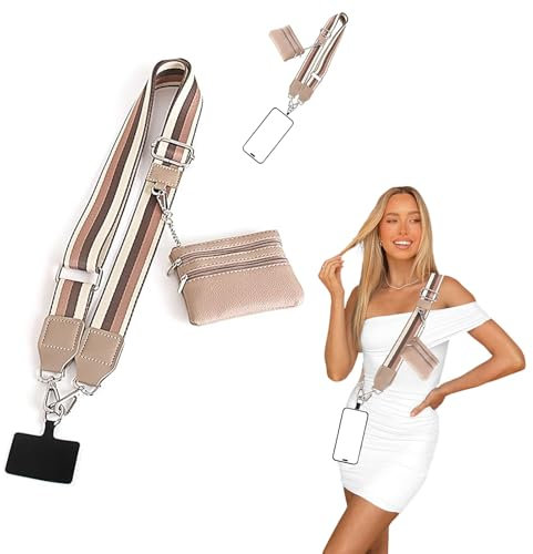 Adjustable Lanyard Mobile Phone Strap for Women - Crossbody Phone Lanyard with Purse - Multiple Uses