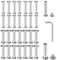 KINDPMA 30Sets M3 M4 Cupboard Joining Bolts Cabinet Connectors Furniture Connecting Screws Bolts Furniture Fastener Binding Screws with Wrench for Connecting Wardrobe 30mm