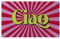 Gift Company Fussmatte, Motiv: Ciao, rosa/pink/gelb, 45x75cm
