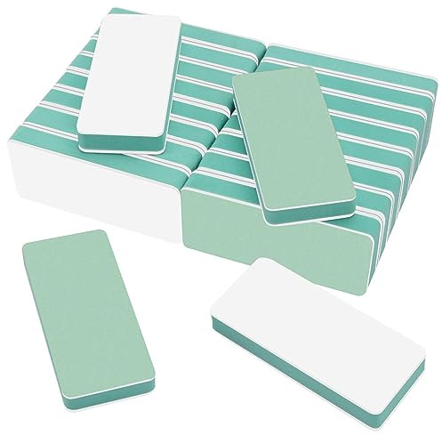 CGBE Taco Pulidor Uñas Naturales: Bloque Pulido Uñas Doble Cara Grano 1000/4000 - Lima Fina Suave y Brillante Uñas - Buffer de Uñas para Uso Doméstico y Salón - 20 Piezas (Verde)