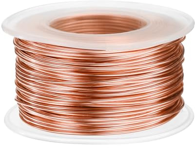 QUARKZMAN 18 Gauge Basteldraht Aluminiumdraht 1,0mm x 30m (D x L) Flexibler Biegsamer Aludraht Metall Schmuckdraht Blumendraht für Schmuckherstellung Modellieren Basteln DIY, Roségold